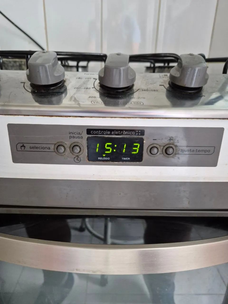 Fogão Brastemp Ative! Timer BF750BBUNA de Piso 4 bocas GN Com Display - Foto 3