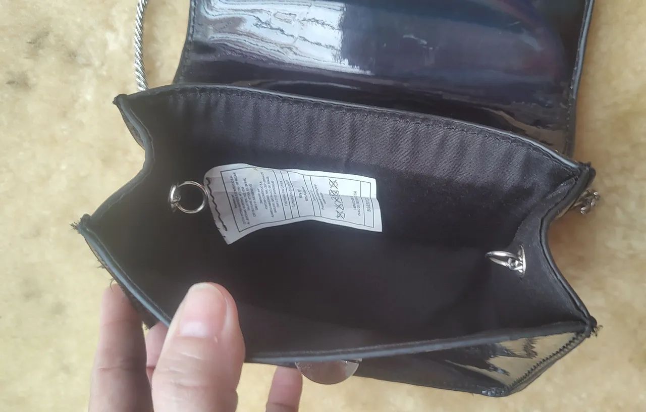 bolsa transversal de verniz  chilli beans <br>Cor preta - Foto 4