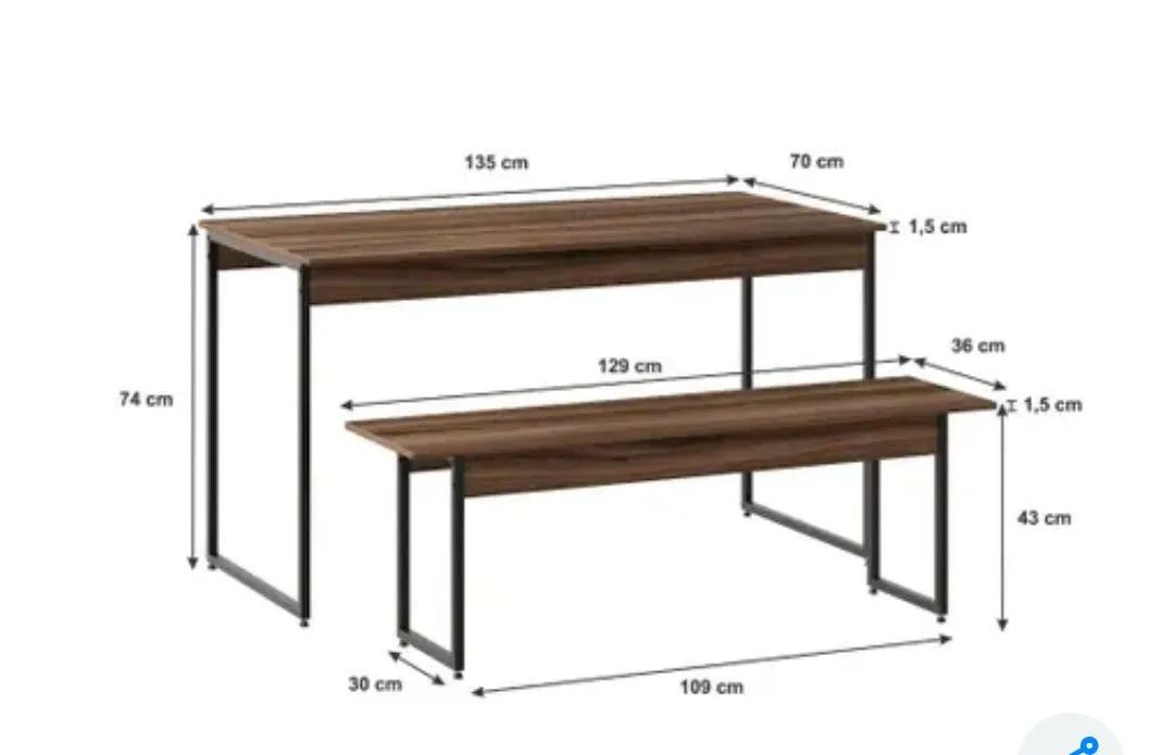 mesa com banco industrial - Foto 5