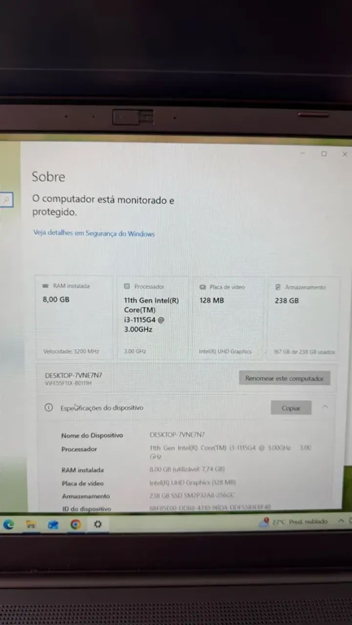 Notebook Vaio i3 11ª - Tela 16 Polegadas 256SSD - Foto 3