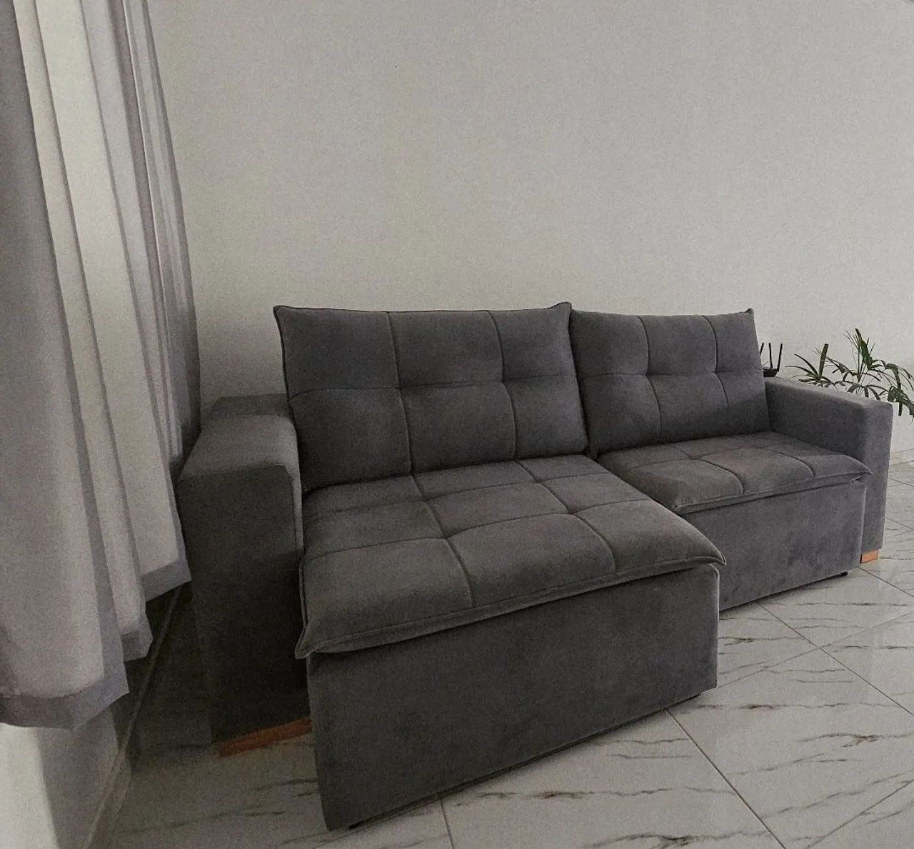 Sofá Russas 2,15 m cinza estado de novo!  - Foto 2