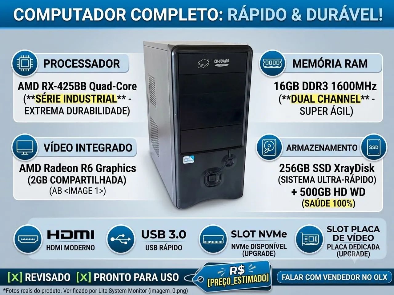 Pc AMD 16gb ram 
