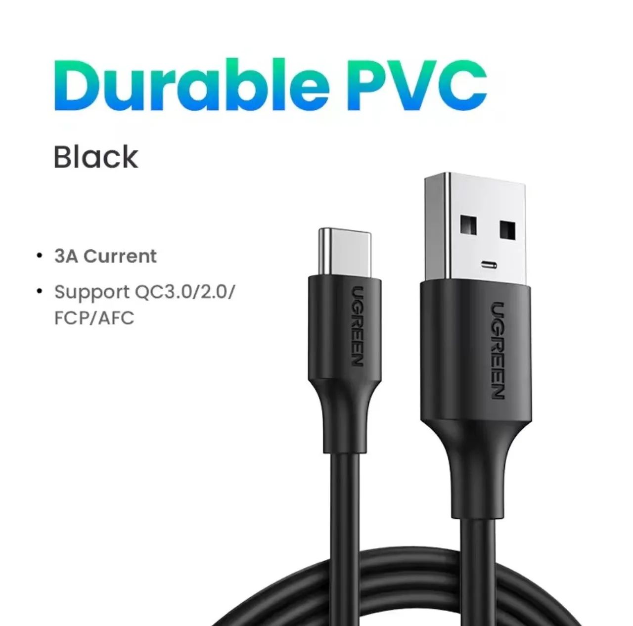 Cabo UGREEN USB-A para USB-C 1m Original - 3A - Foto 2