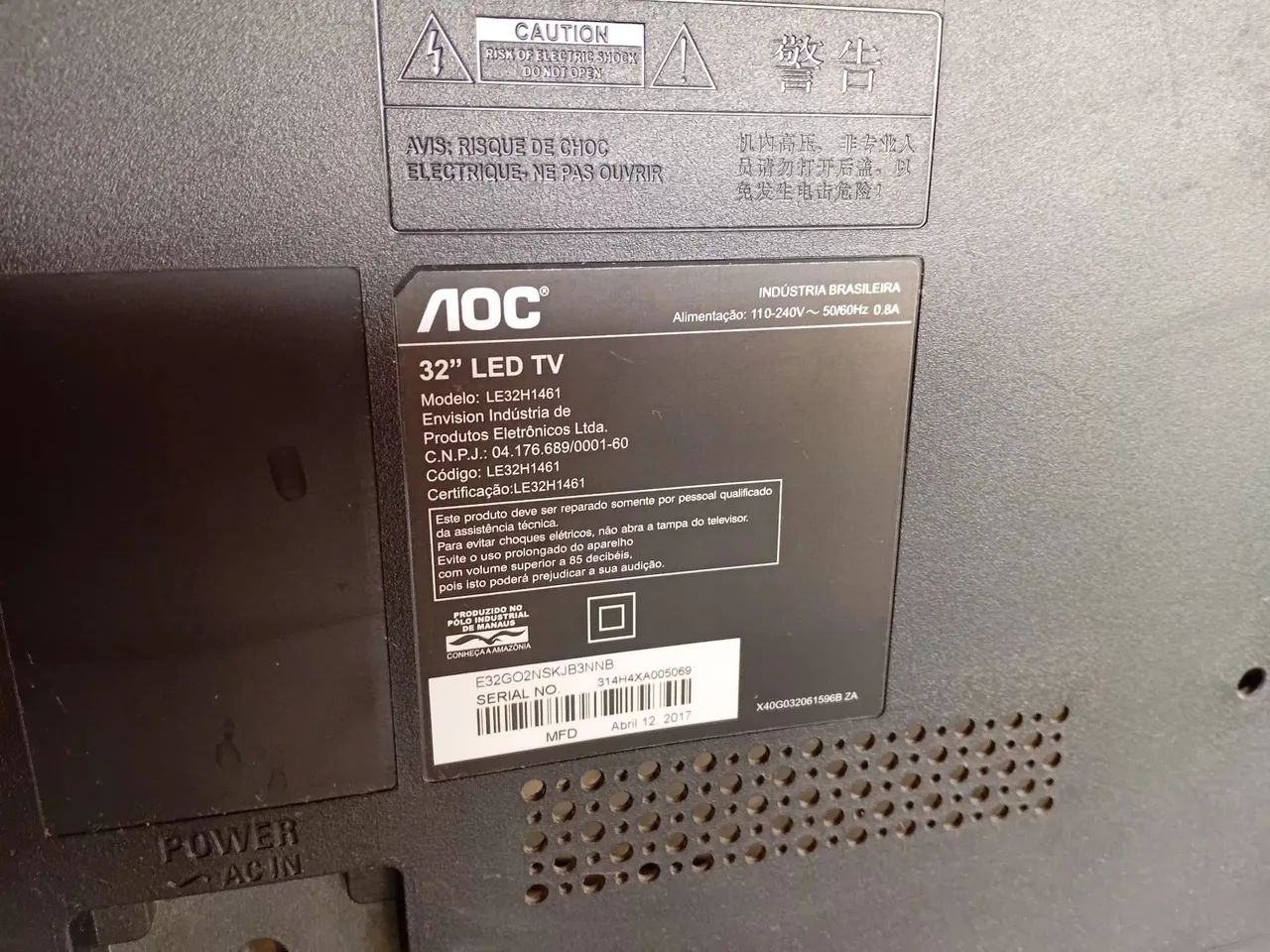 Carcaça completa tv AOC LE32H1461 - Foto 3