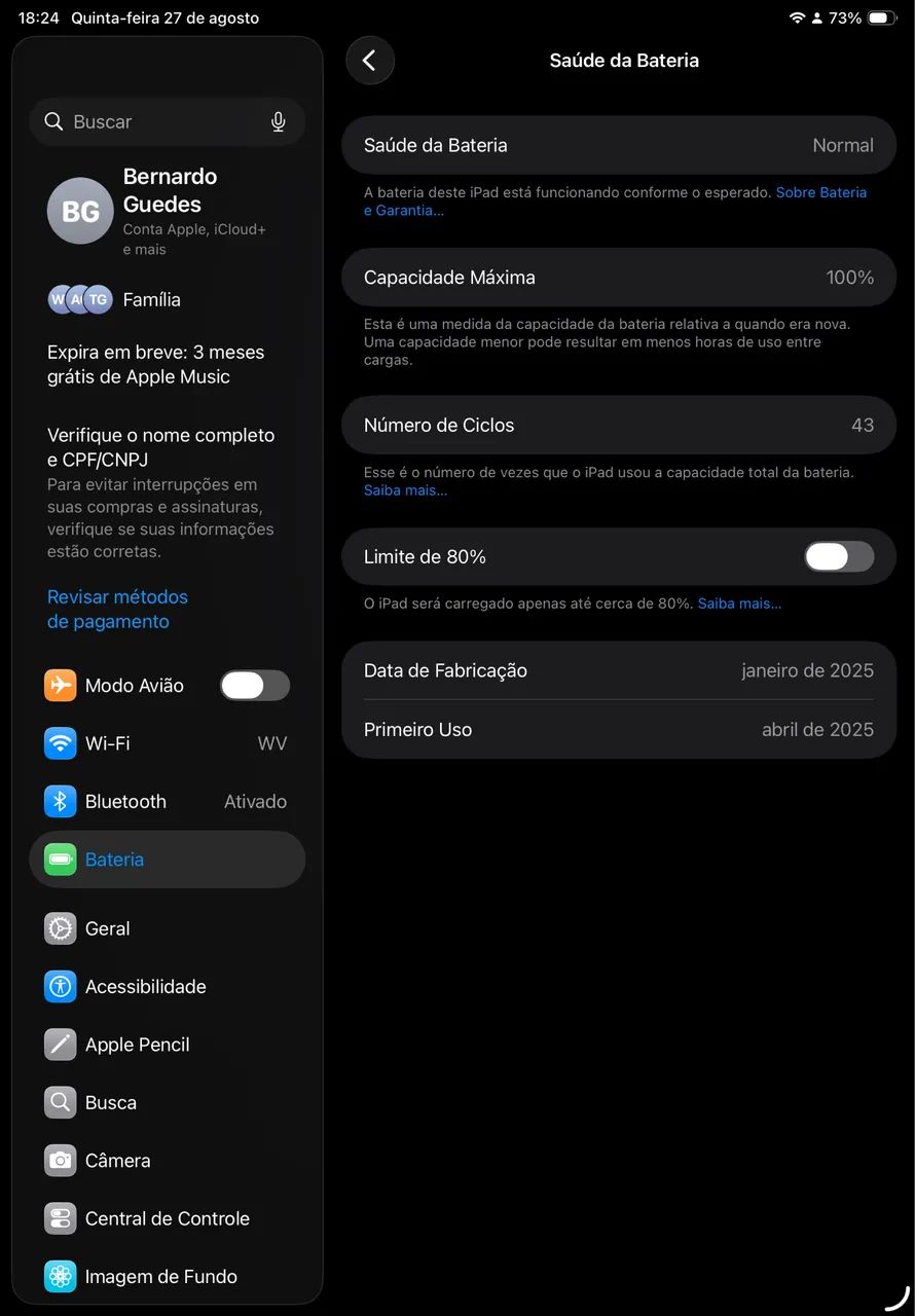 iPad 11 A16 - Silver - 128gb (Com acessórios) - Foto 4