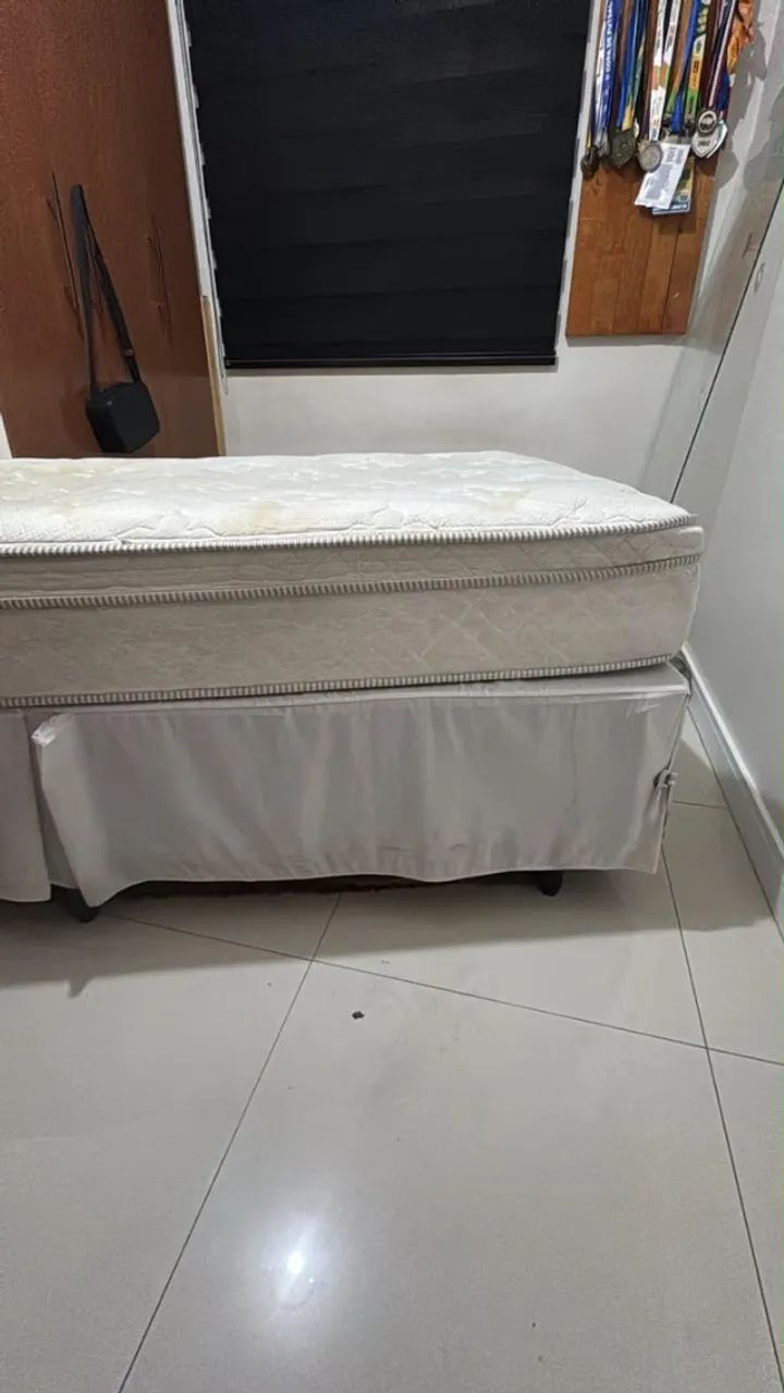 CAMA (BOX E COLCHÃO) SOLTEIRÃO (1 X 2 METROS) - Foto 3