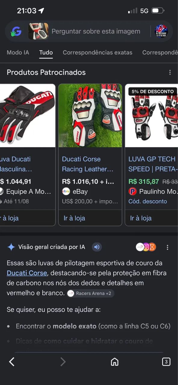 luva ducati corse - Foto 2