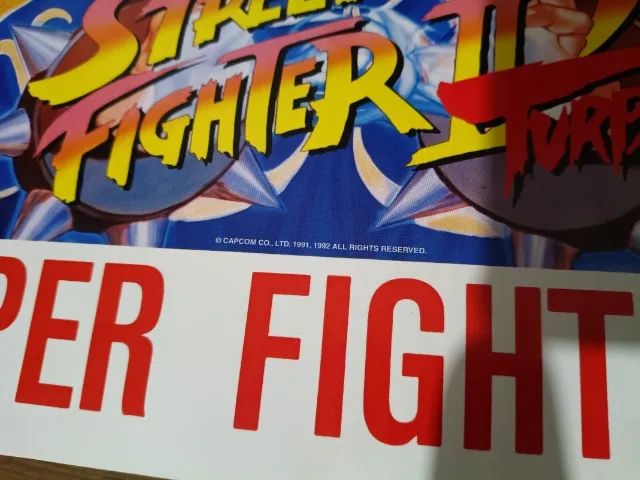 Material de divulgação Street Fighter 2 Turbo  ( arcade) poster original da época (1992) - Foto 3