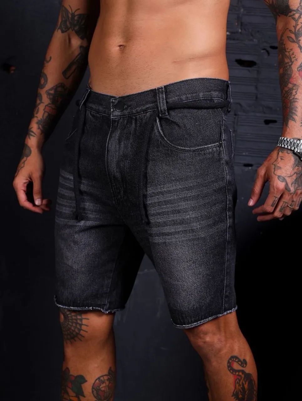 Bermudas jeans com cordinhas disponível  - Foto 5