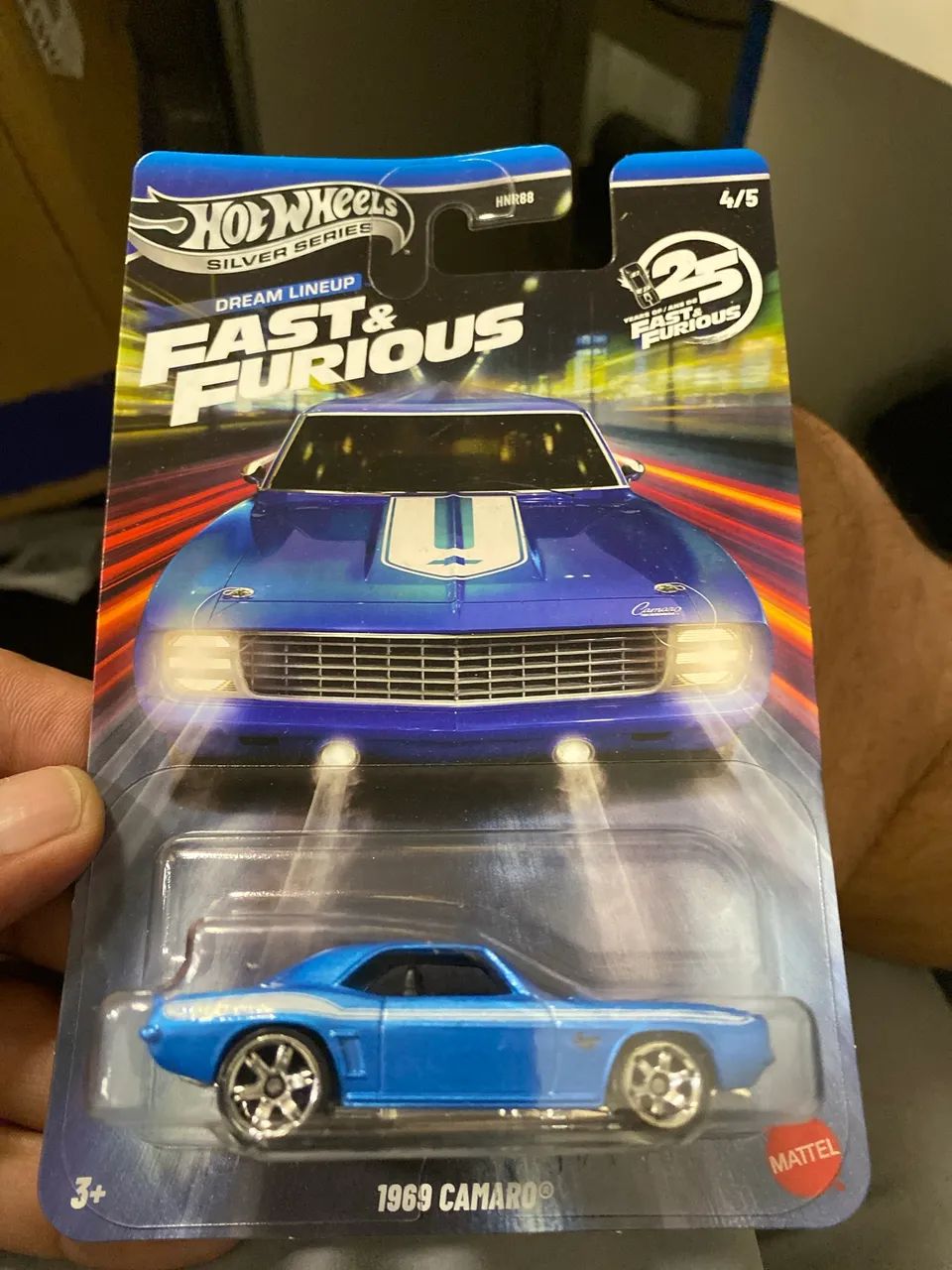 Hot wheels velozes e furiosos 1969 Camaro 25 anos
