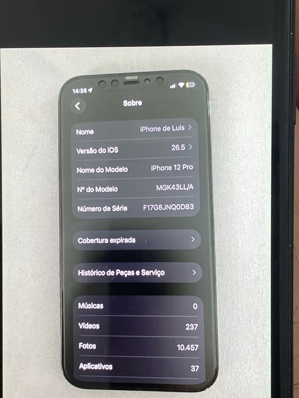 VENDO IPHONE 12 PRO IMPECÁVEL 