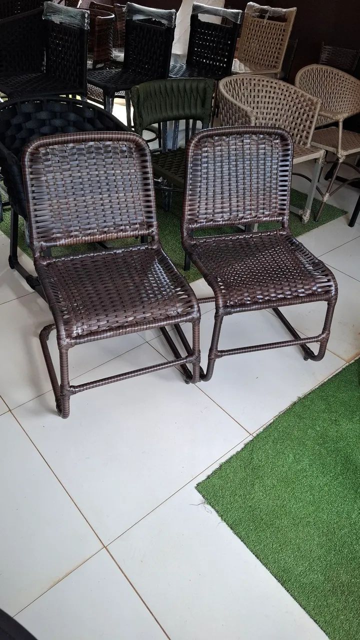 2 Cadeiras de junco Estrutura forte