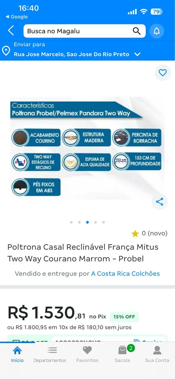 Poltrona reclinável Probel - Foto 5