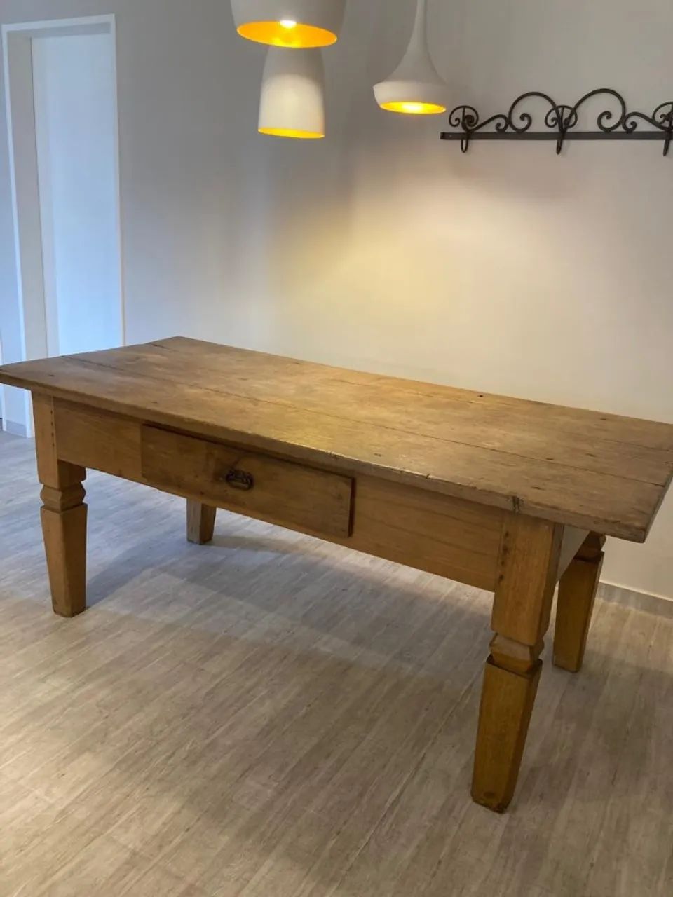 Mesa Antiga Madeira Maciça Rustica  - Foto 4