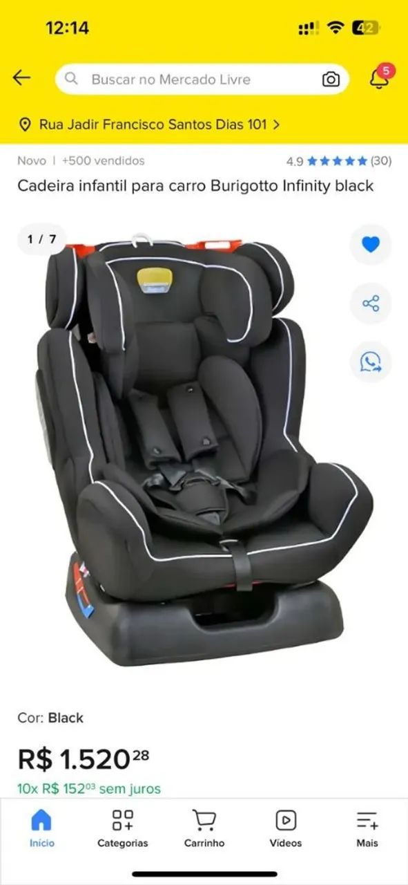 Cadeirinha BB conforto Burigotto 0 a 36kg - Foto 5