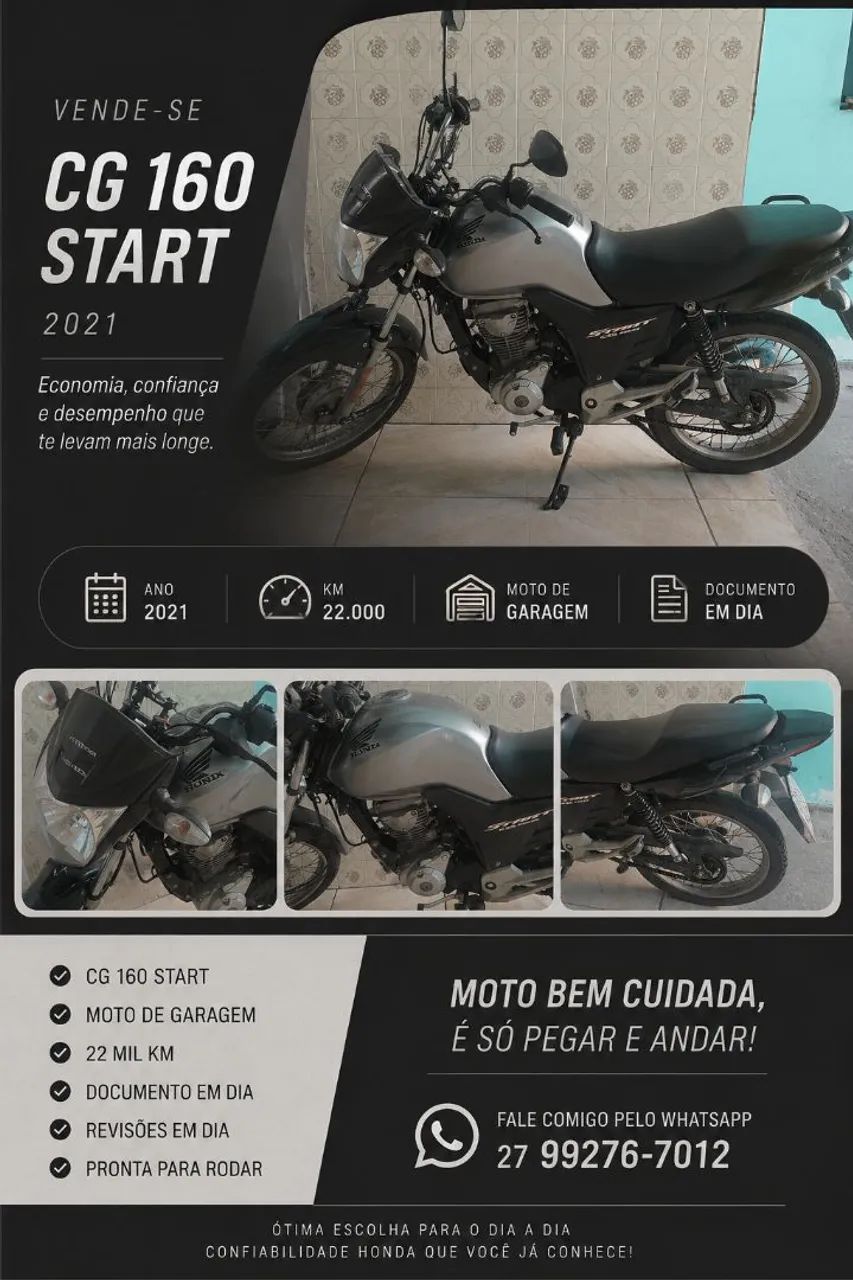 Honda cg 160 start  - Foto 2