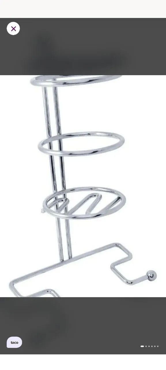 Suporte de mesa e parede para prancha chapinha modelador de cabelo