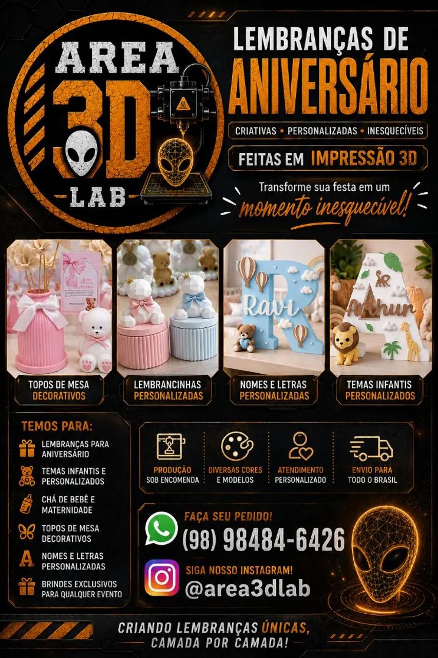 ? Impressão 3D Personalizada | Miniaturas, Protótipos e Peças Sob Medida - Foto 3