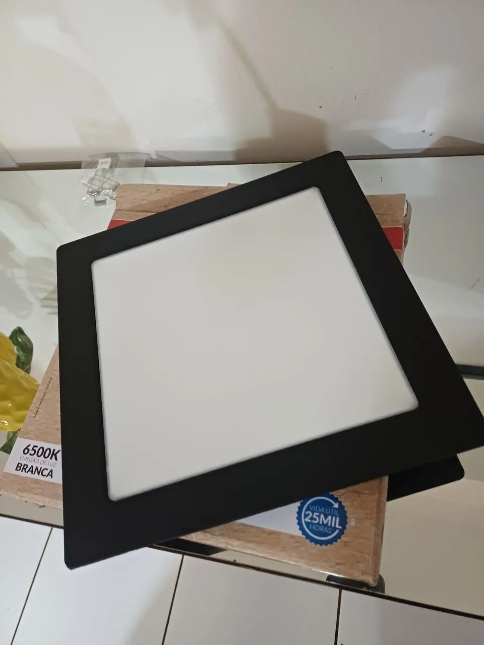 Paflon Led Embutir Preto 29x29cm 24w Bivolt