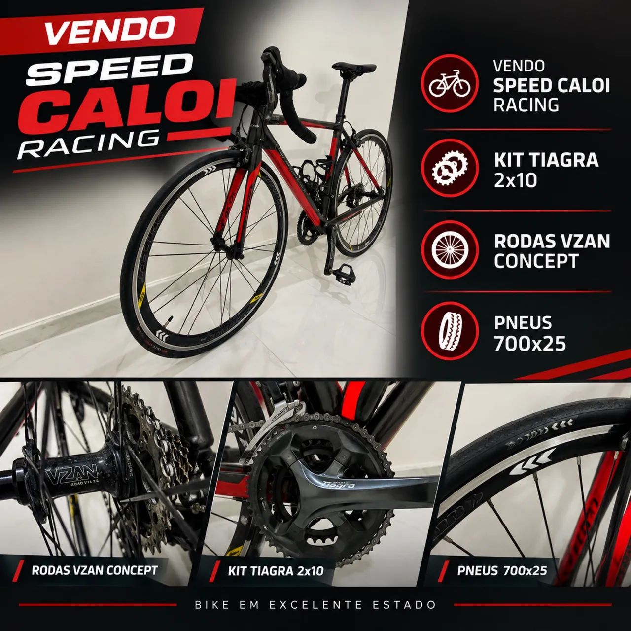 Vende-se Speed Caloi Stranda Racing