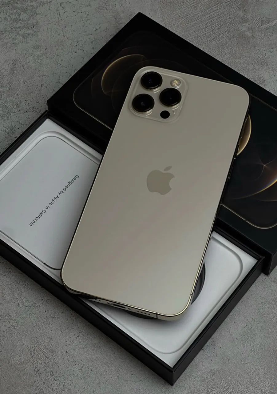 IPHONE 12 PRO MAX 128 gb GOLD TODO ORIGINAL NA CAIXA - Celulares e