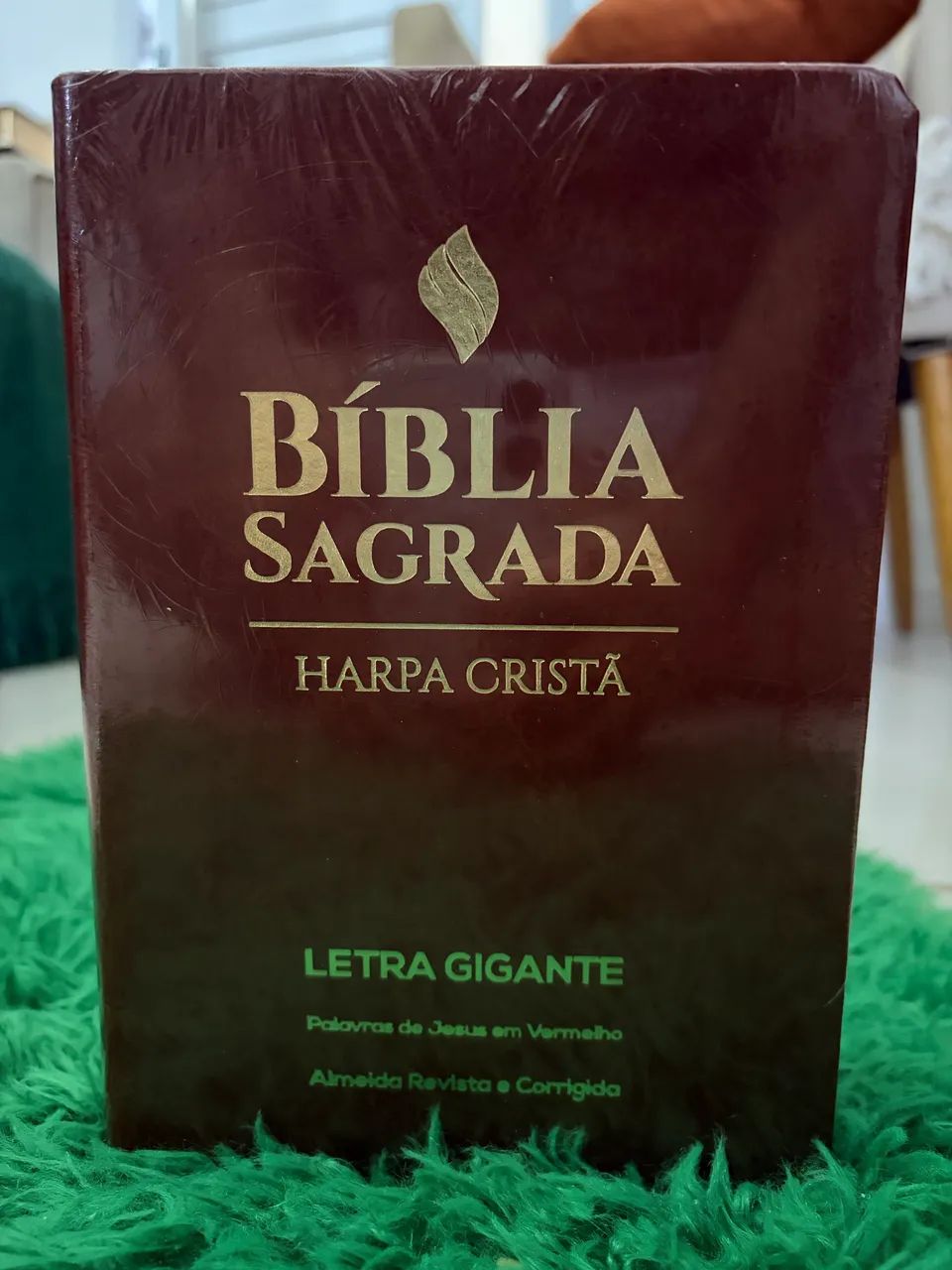 BÍBLIA COM HARPA LUXO MARROM - NOVA - Foto 3