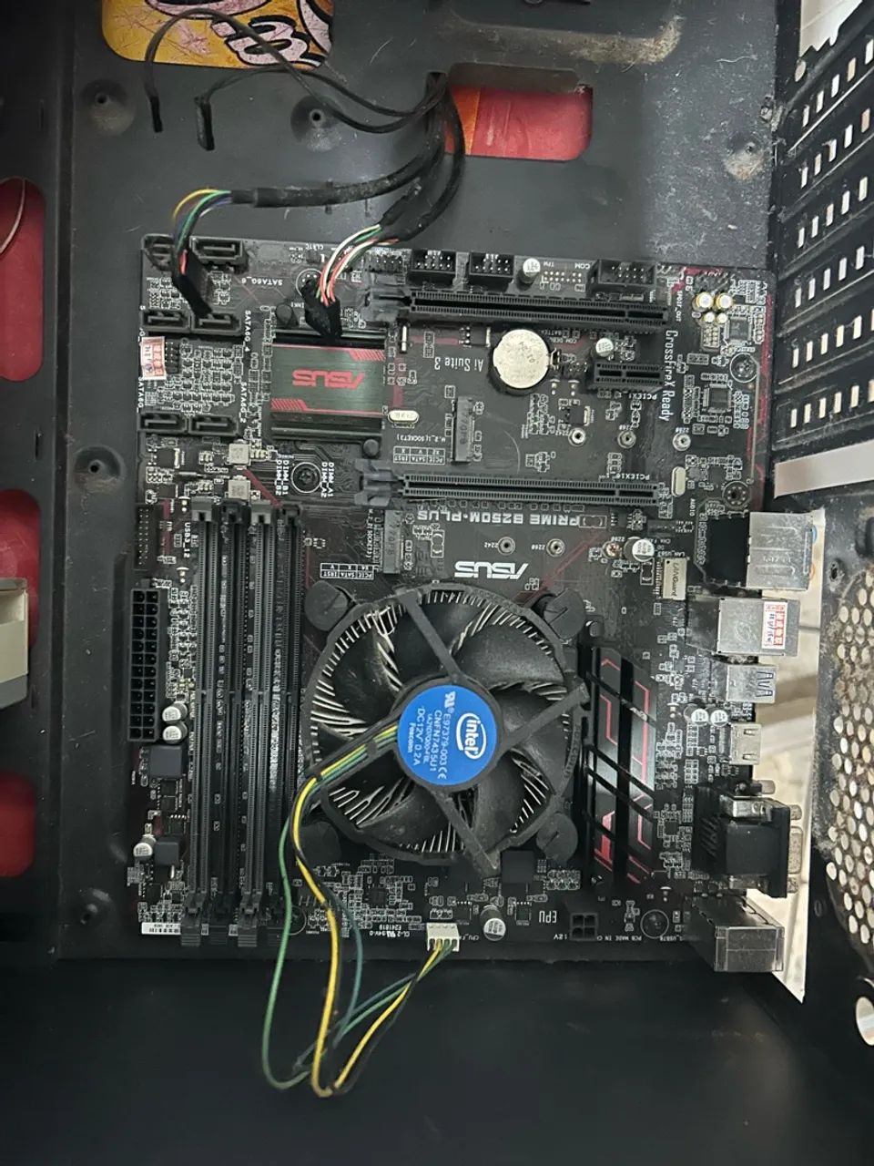 Placa mae, processador e fonte