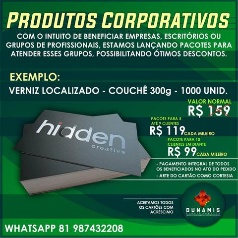 Cartões de visita corporativo