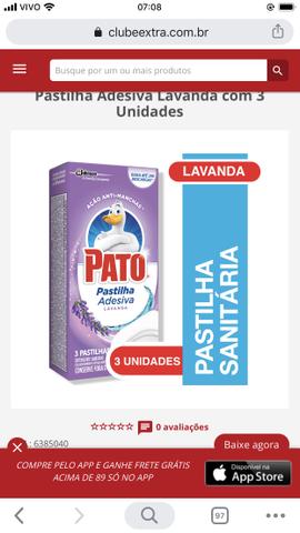 Desodorizador Sanitário Pastilha Adesiva Pato Lavanda Caixa Com 3 Unidades - Foto 5