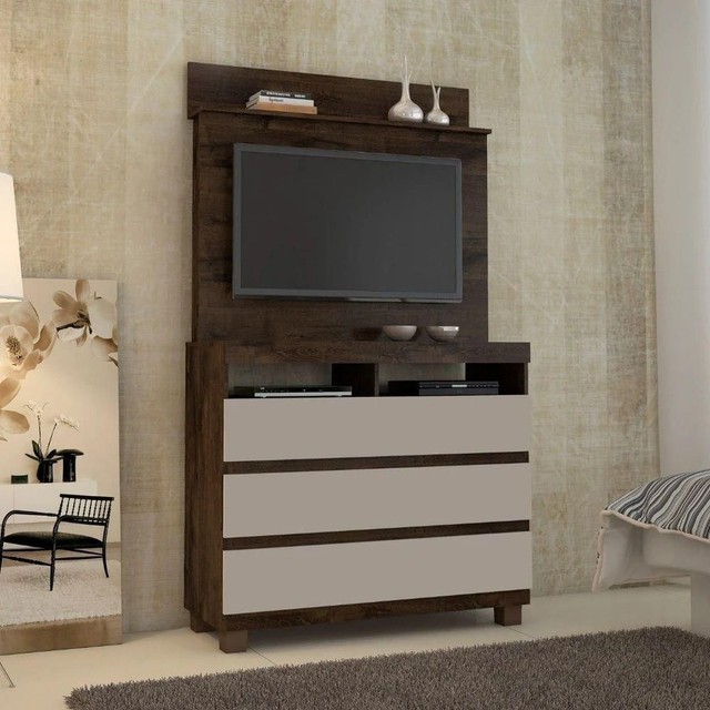 Quarto cômoda com painel pra tv - Foto 2