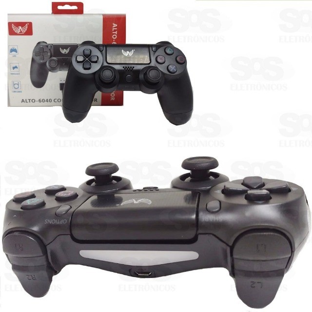 Controle Playstation 4 Com Fio Ps4 Led Joystick Video Game em