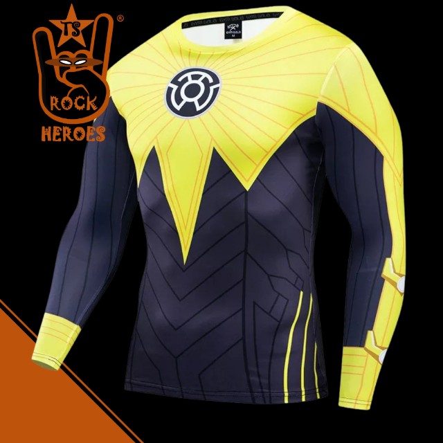 Camisa de Compressão Sinestro Manga Longa Bodysuit Elastano - Foto 2