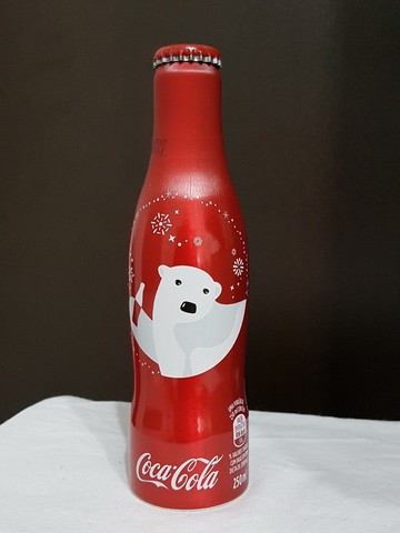 Garrafa Urso Braço Aberto Coca-cola Alumínio Natal 2016 - Foto 3