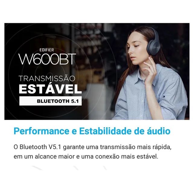 W600BT EDIFIER Fone Bluetooth 5.1