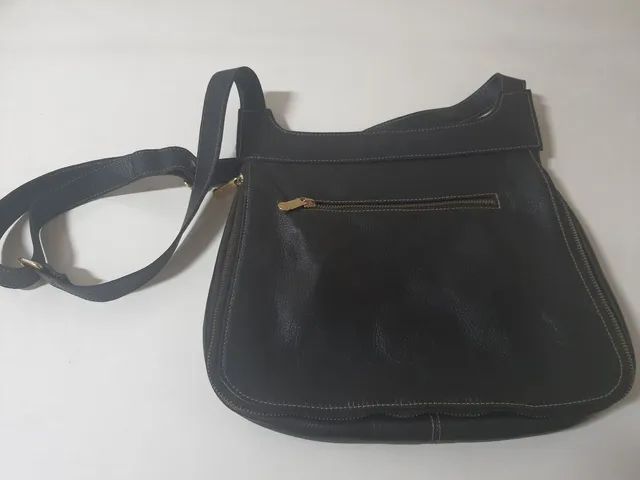 Bolsa em couro em estilo carteiro