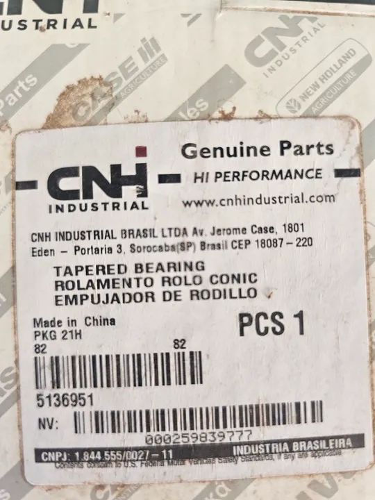 Trator New holand case puma rolamento rolo cônico original 5136951 - Foto 4