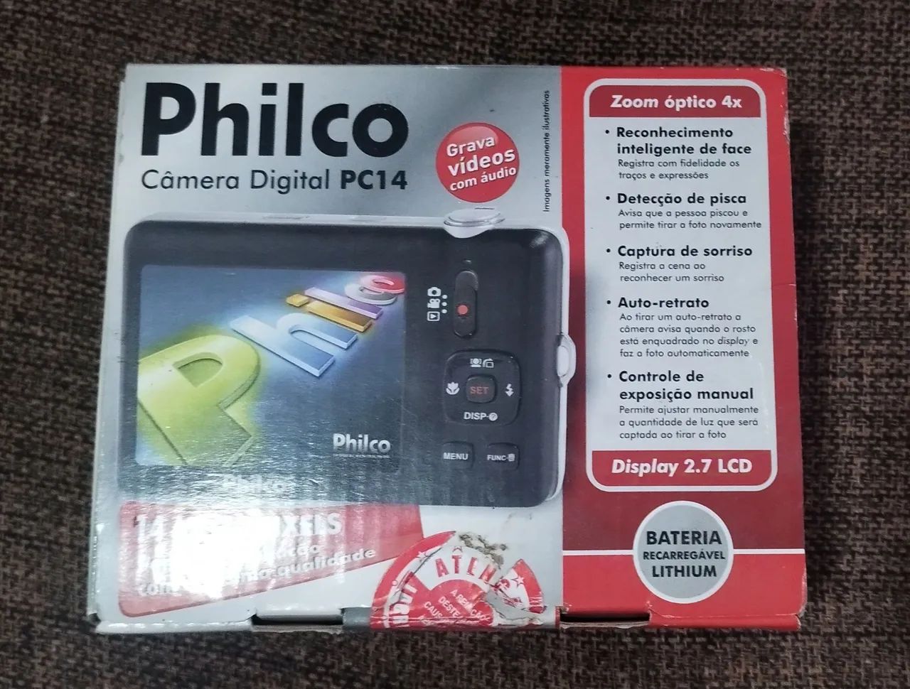 Câmera Digital Philco PC14 - Zoom Óptico 4x