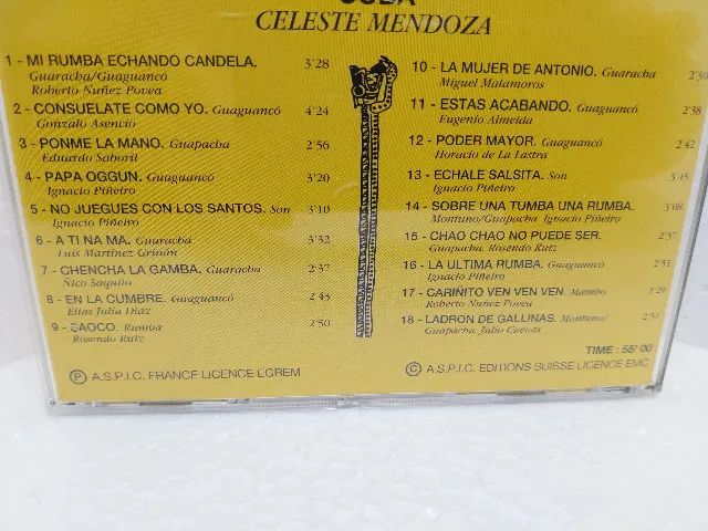 CD Celeste Mendoza Cuba (a.s.p.i.c. 1993) Importado - Foto 4