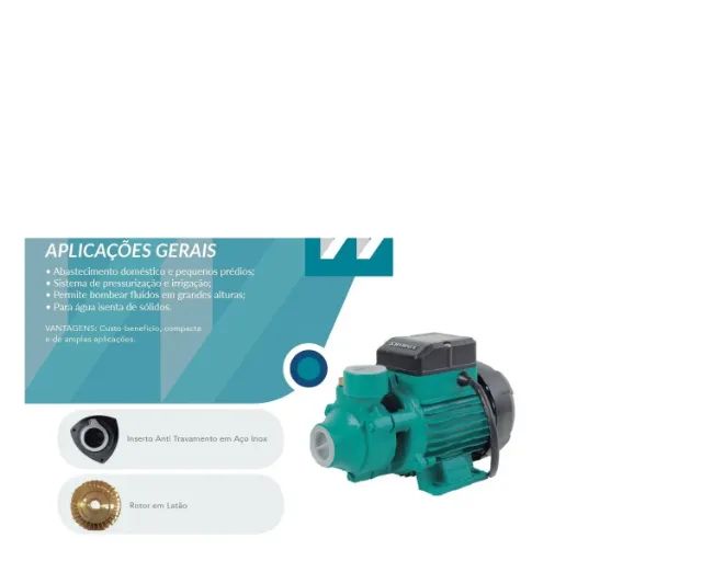 motor bomba automática qb60k1 220V 0,5cv-1.9M³/h claw -ofa ambiental - Foto 2