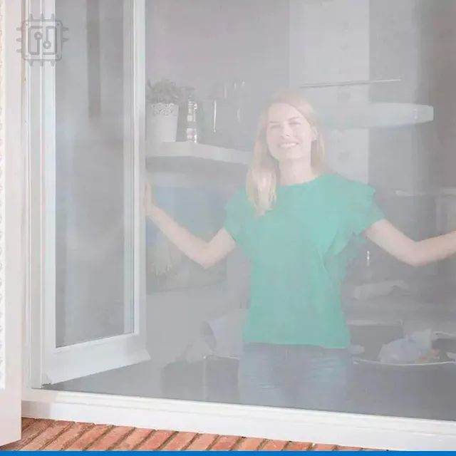 Tela Mosqueteira Anti-inseto 1,50 x 1,80 m Para Portas Janelas com Velcro Pratica - Foto 3