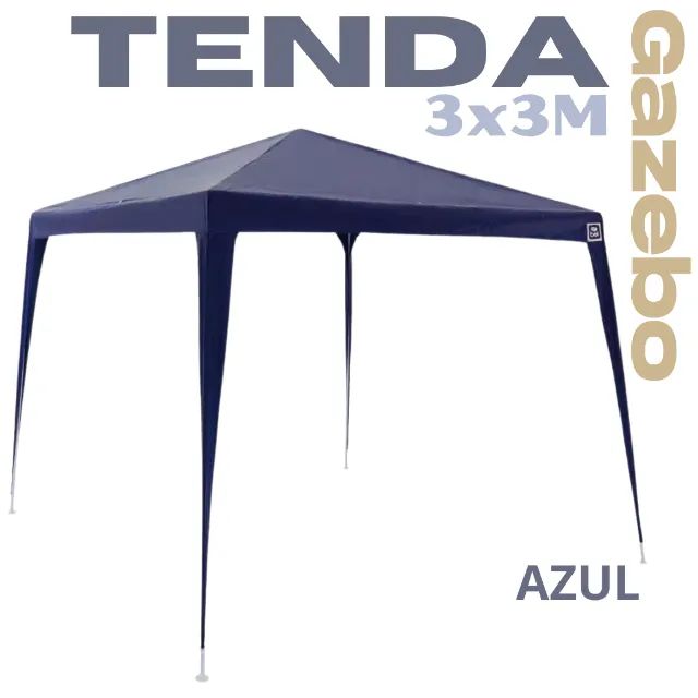 TENDA GAZEBO BARRACA DE PRAIA 3.00 X 3.00M | ESTRUTURA METÁLICA DESMONTÁVEL BELFIX