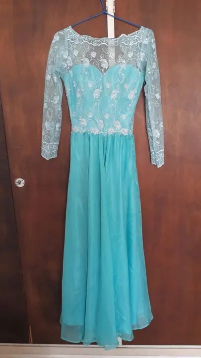 Vestido longo verde Tiffany