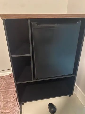 Buffet aparador para frigobar pequeno preto 64861558028162120