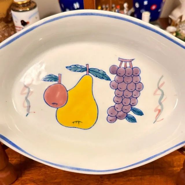 Pequena travessa delicadamente pintada à mão - Foto 4