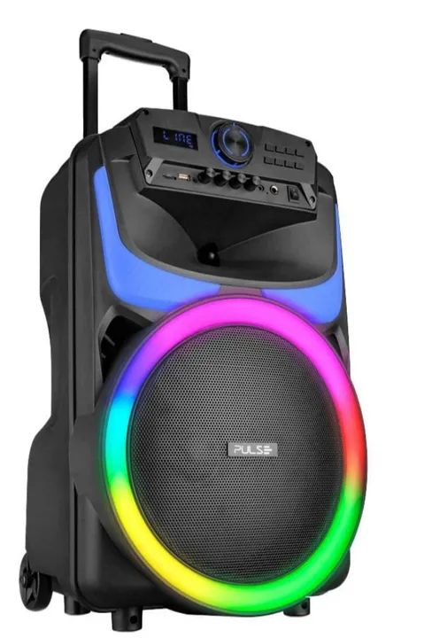 Caixa de Som Portátil com Bluetooth e Iluminação LED 550W  - Foto 5