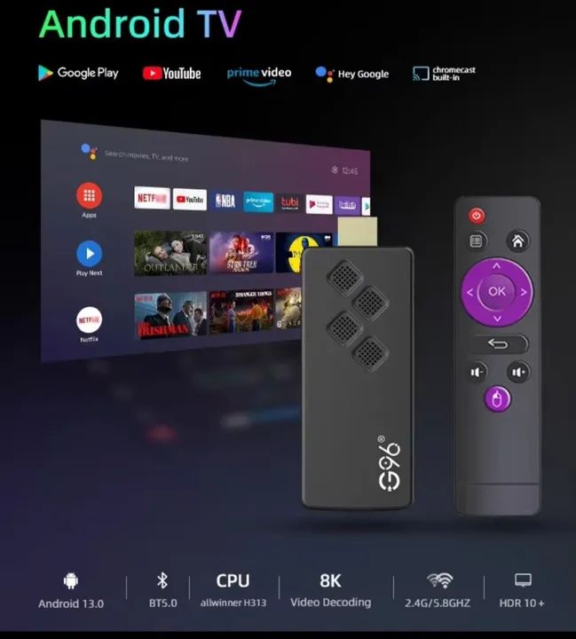 G96 TV Stick 8K Android 13.0 - Novo - Foto 5