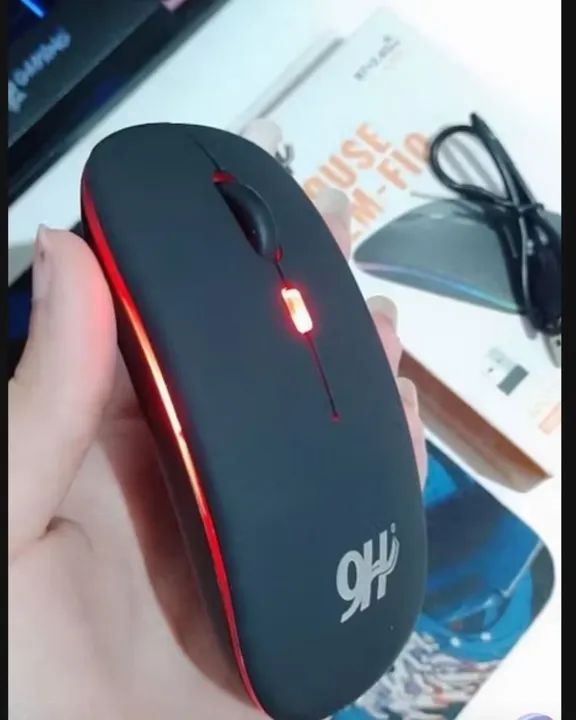 Mouse Sem Fio RGB Recarregável 