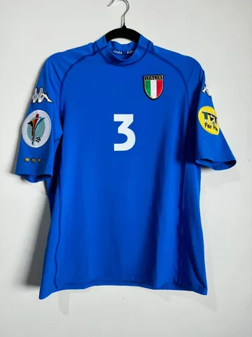 Camisa Italia Euro 2000 Maldini 3 Modelo Jogador
