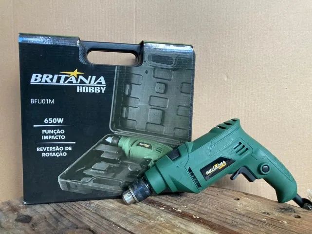 Furadeira de impacto Britania com maleta 10mm 650W Nova - Foto 4
