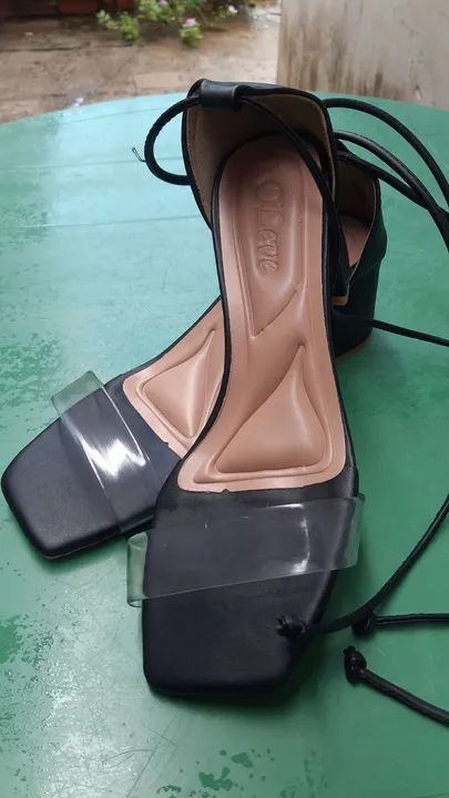 Sandália de Salto Alto Feminina com Amarração - Foto 3